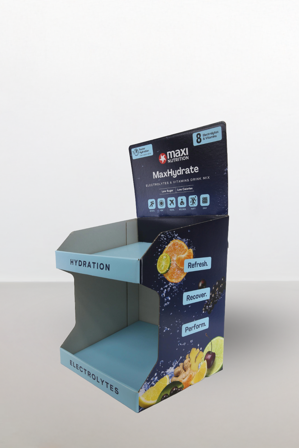 Voedingssupplement display -Toonbank - Maxi Nutrition - Holbox Shop Direct