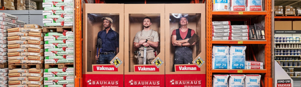 Levensgrote kartonnen Bauhaus vakmandoos - Holbox Shop Direct