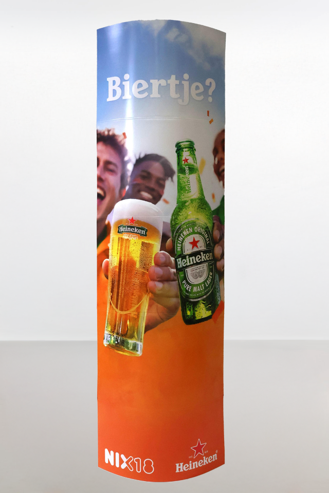 Kartonnen Ellipse zuil Heineken