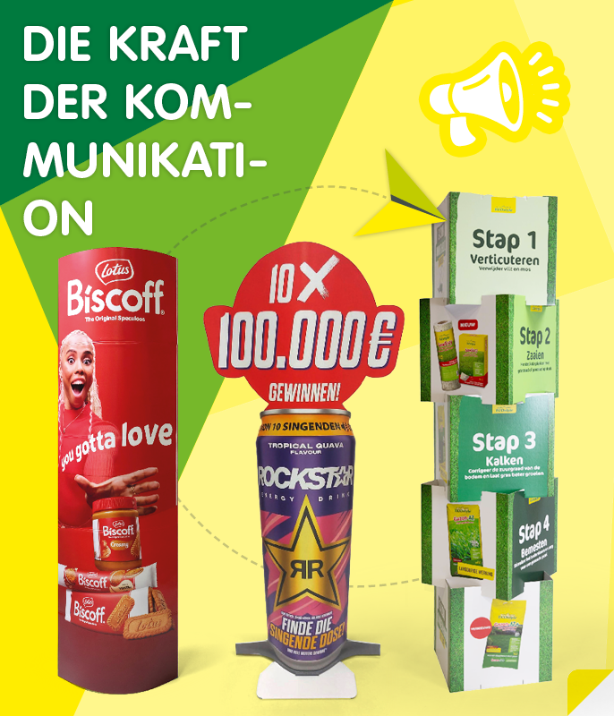 Unsere nachhaltigen Karton-Displays für wirkungsvolle Kommunikation