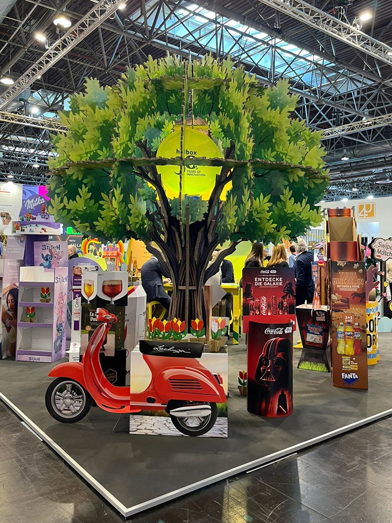 Kartonnen boom Euroshop