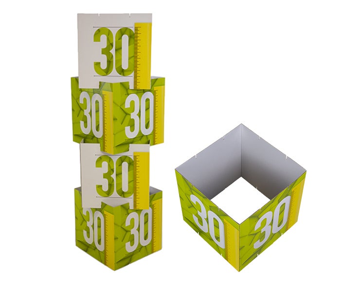 Stapelwürfel offen| Verschiedene Größen | Set mit 4 Würfeln