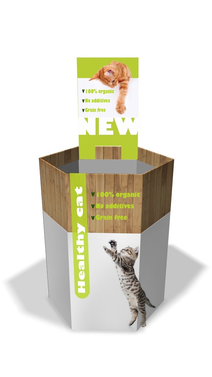 Schüttendisplay, Warenschütte, Verkaufsschütte, POS Schütte, POS Display, Warendisplay, Präsentationsdisplay