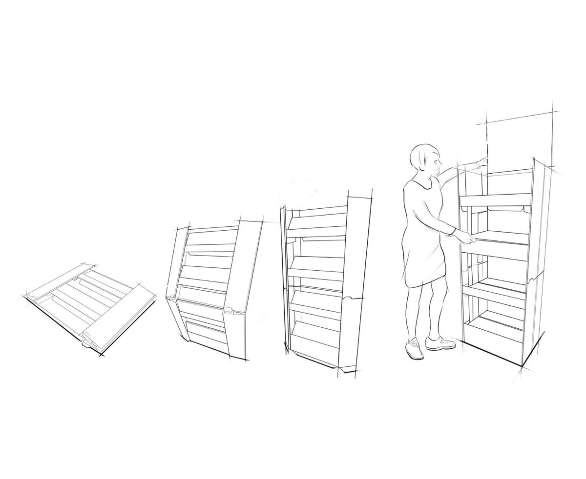 POS Bodendisplay mit innovativer Faltkonstruktion