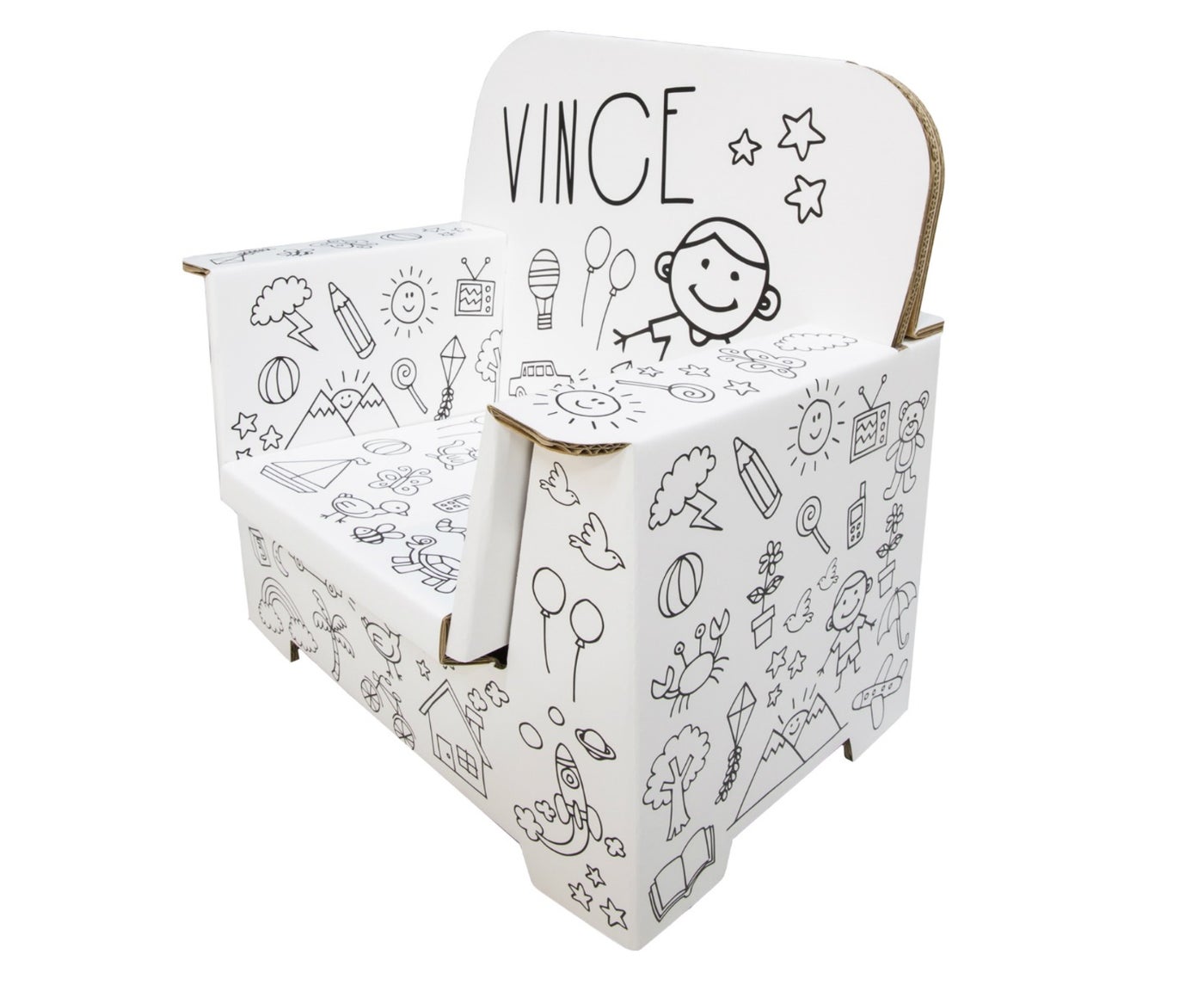 Kinderstuhl aus Pappe