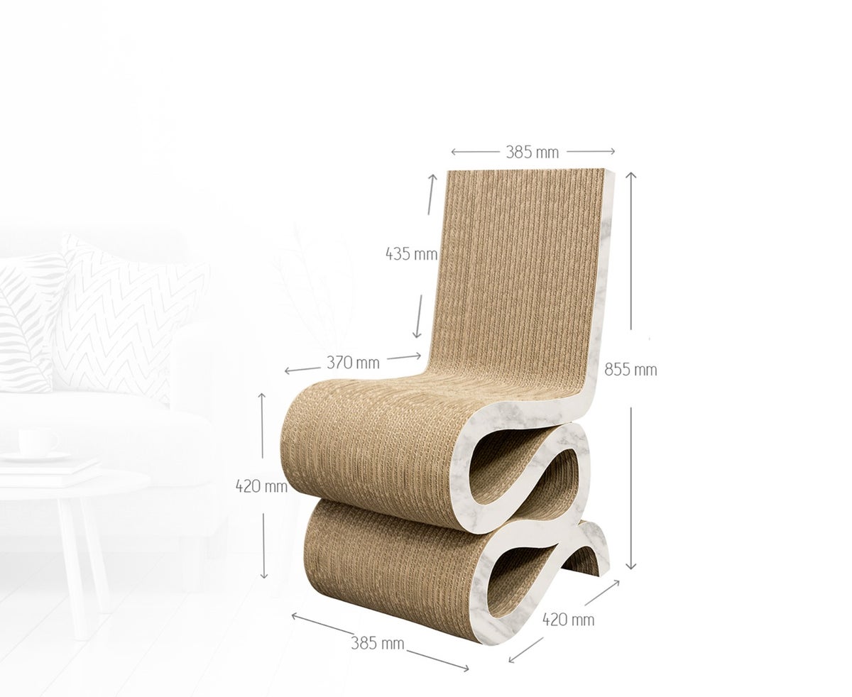 Stuhl aus Pappe, Pappstuhl, Kartonstuhl, Stuhl aus Karton, Pappmöbel, Möbel aus Pappe