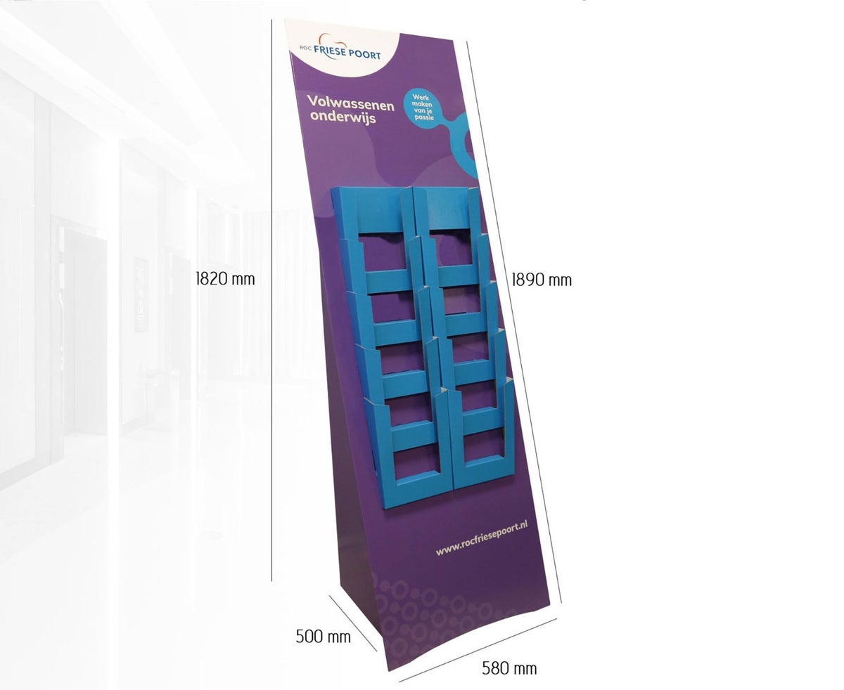 Prospekthalter, Bodendisplay, Prospekthalter Bodendisplay, Flyerständer, Flyeraufsteller, Prospekthalter DIN A4, Prospekthalter A4, Prospekthalter DIN A5, Prospekthalter A5, A4 Prospekthalter POS, A5 Prospekthalter POS, Broschürenhalter, Flyerhalter