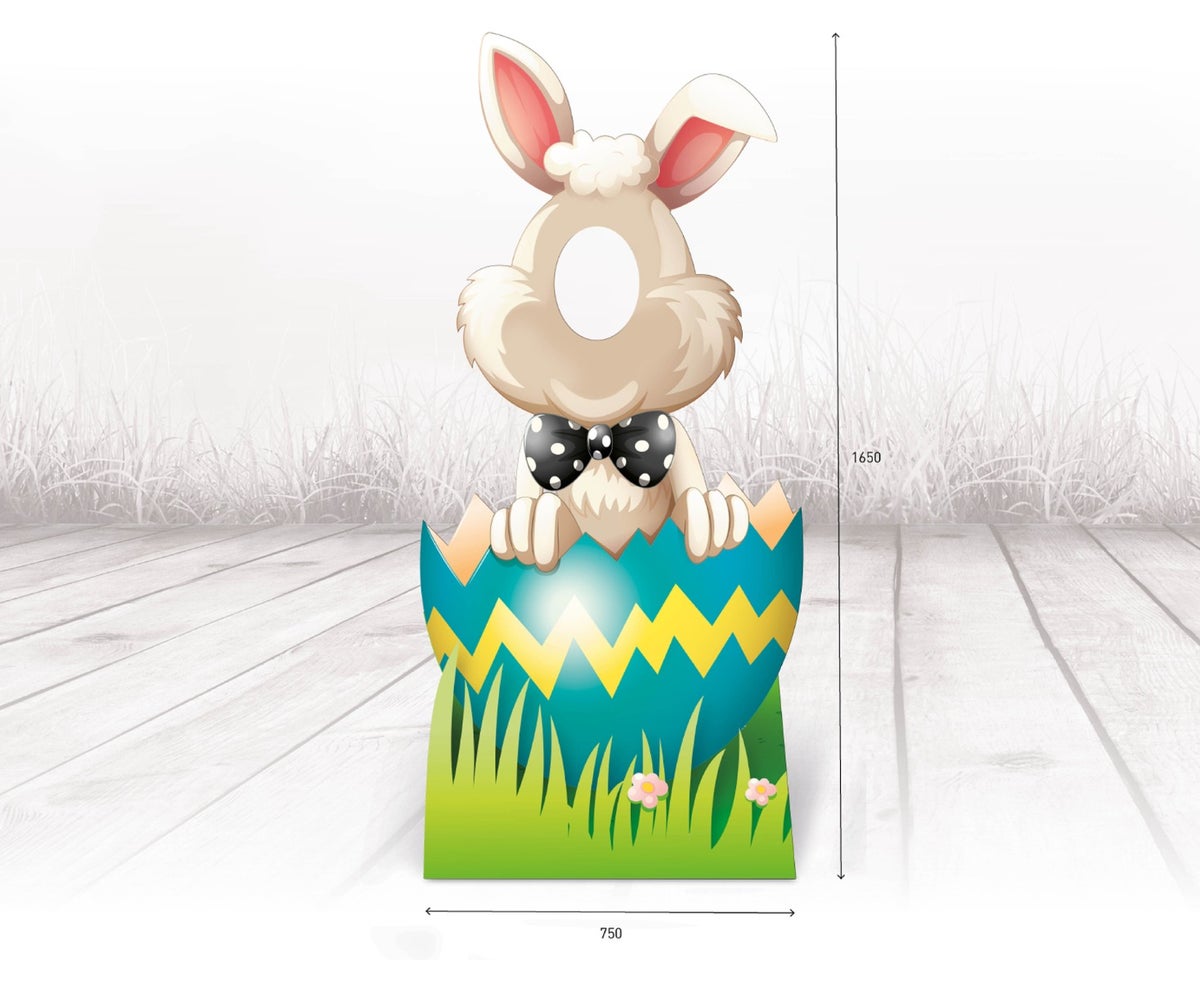 Lebensgroße Stand-in Pappaufsteller Osterhase