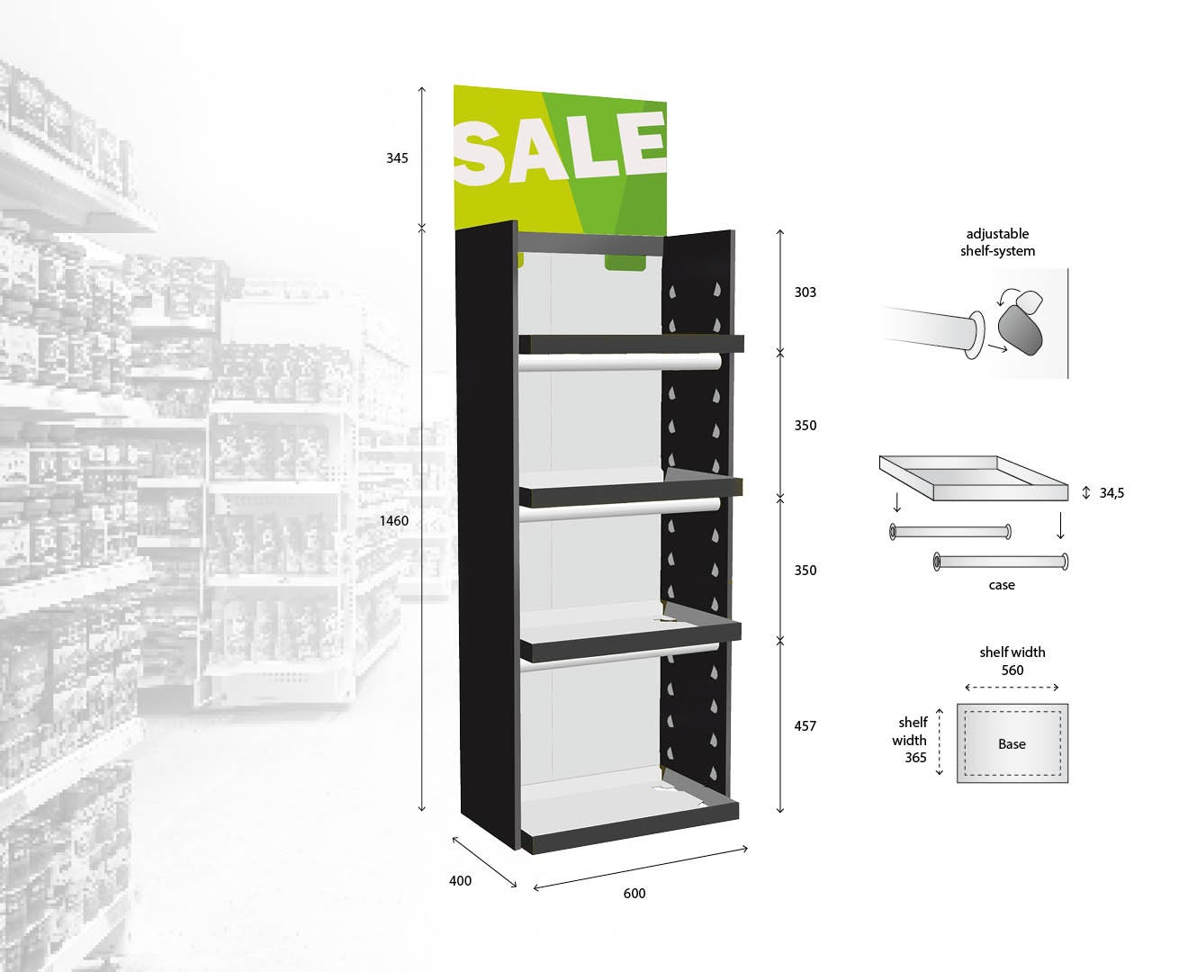 Regaldisplay, Palettendisplay, POS Display, Bodendisplay, Warendisplay, Verkaufsdisplay, Regaldisplay, Display Palette, Produktdisplay