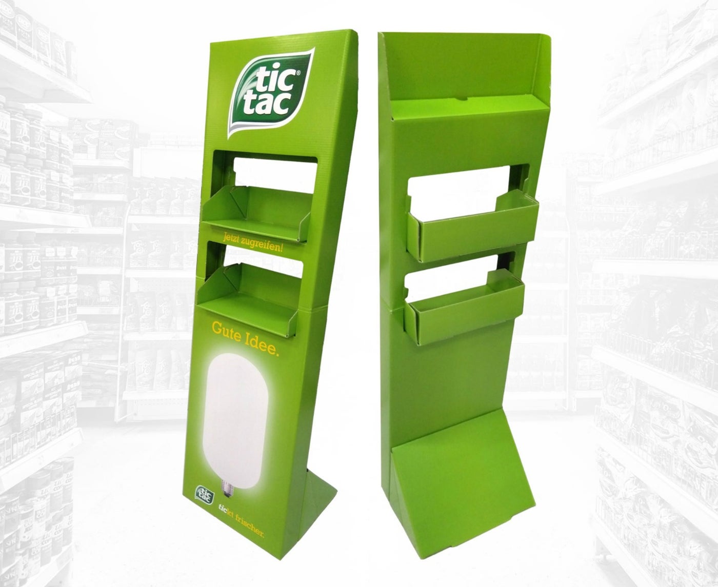 bodendisplay, bodendisplay kompakt, kompaktes bodendisplay, bodenaufsteller, regaldisplay, pos display, tankstellendisplay, verkaufsdisplay tankstelle