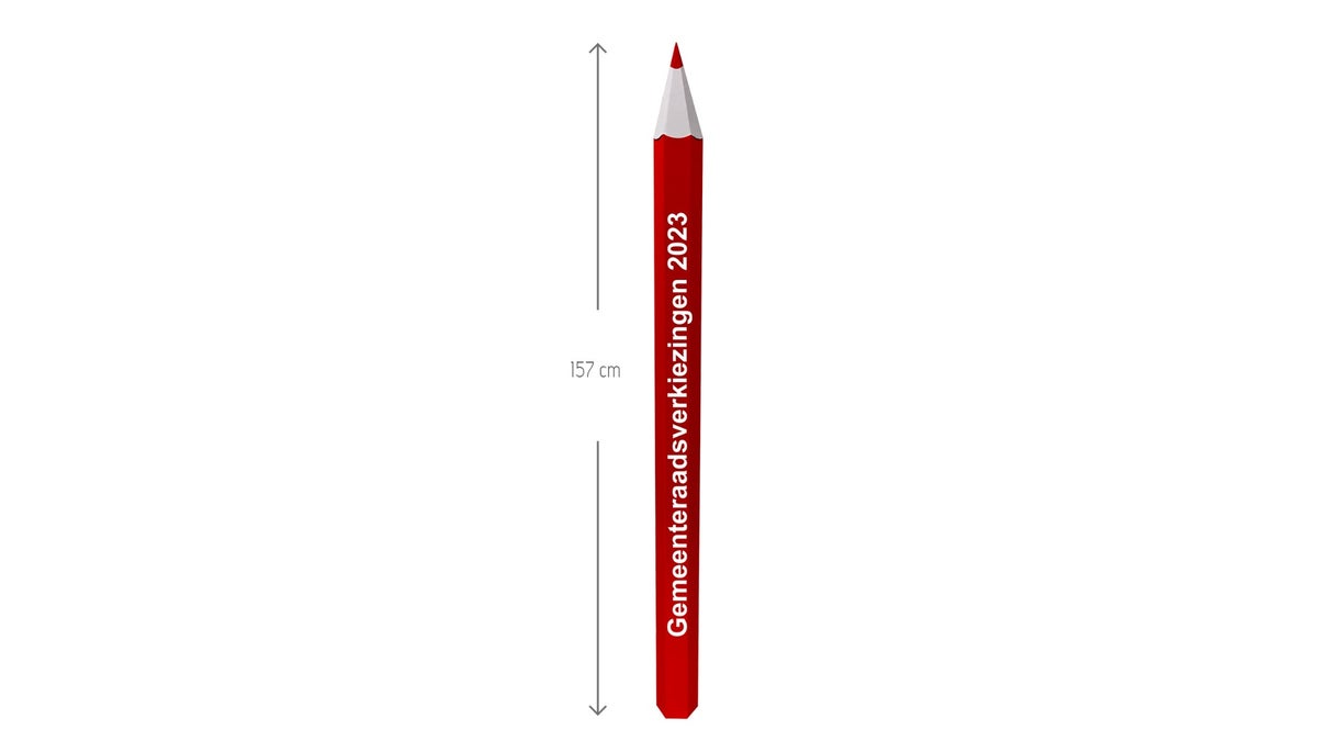 Stift mit Bedruckung | 157 cm hoch