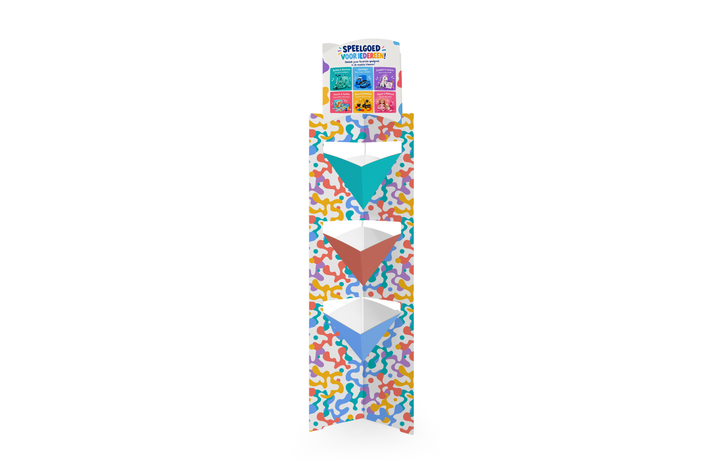 Tower Dumpbin – 3 Produktfächer – Vorderansicht