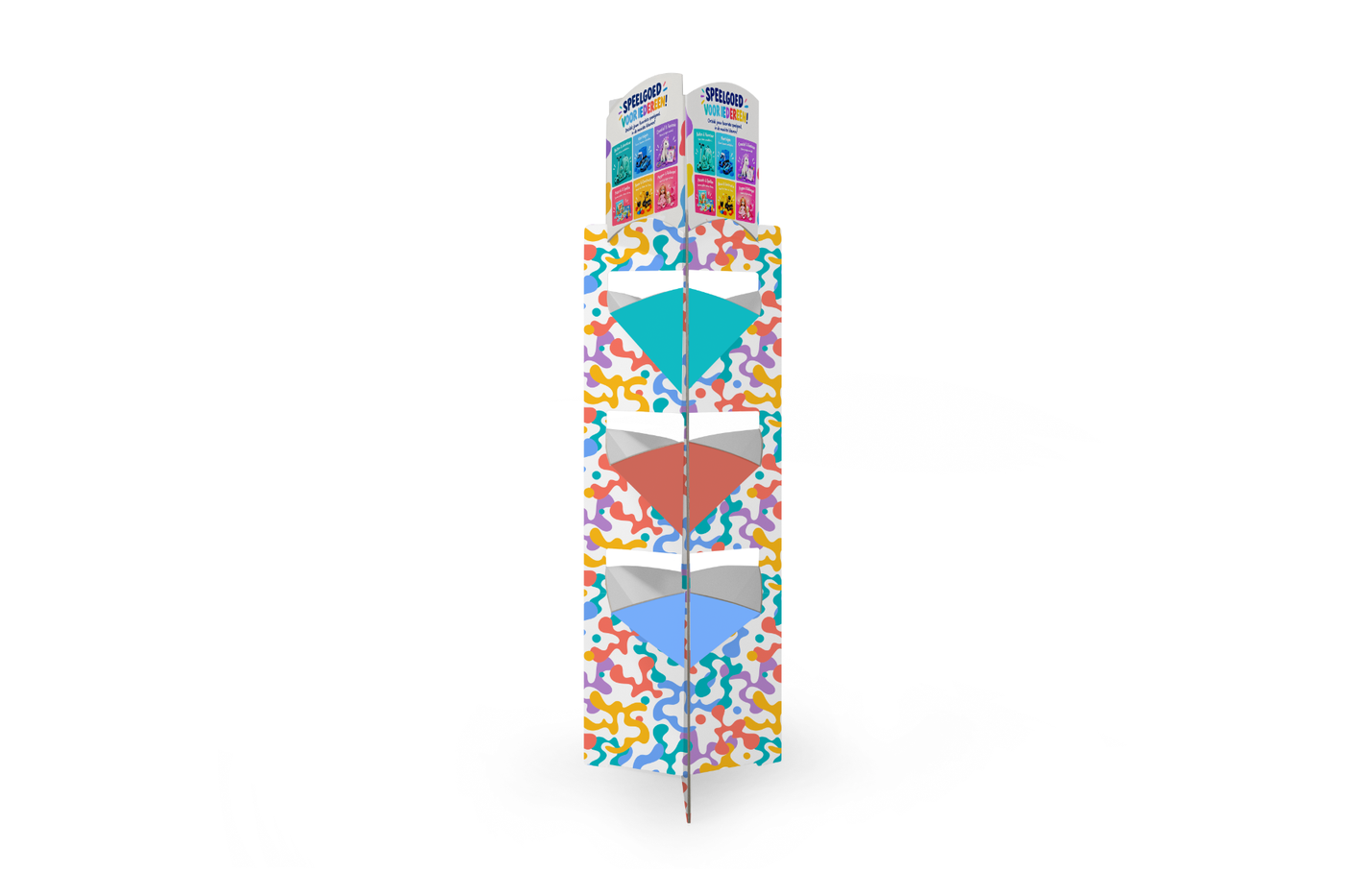 Tower Dumpbin – 3 Produktfächer – Seitenansicht