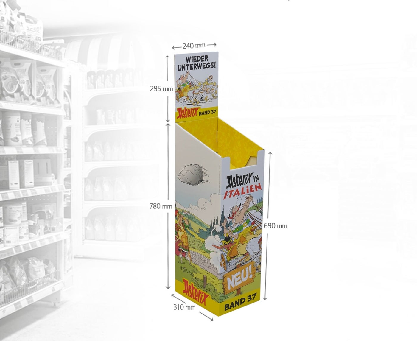 Bodendisplay für A4 Zeitschriften