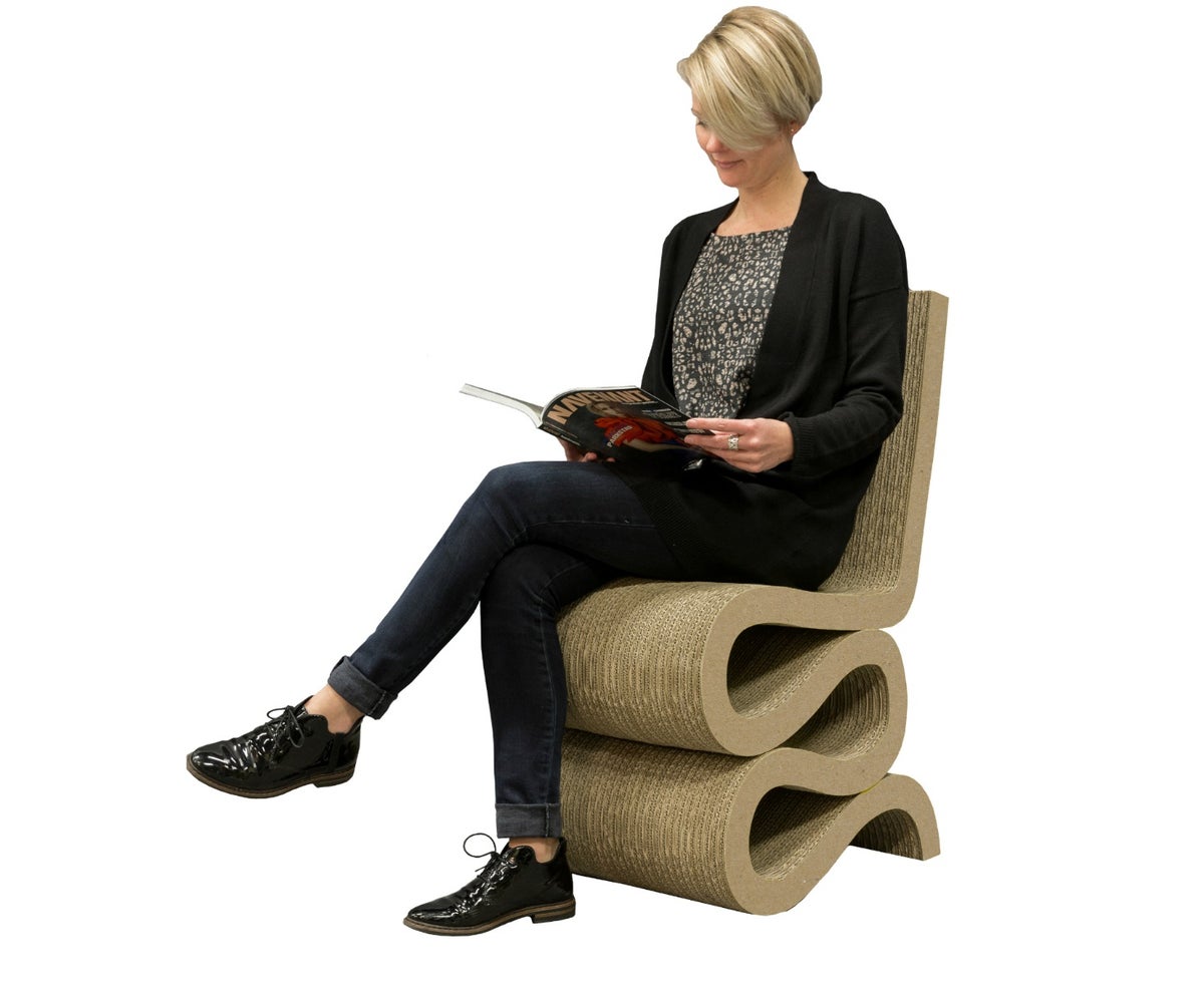Stuhl aus Pappe, Pappstuhl, Kartonstuhl, Stuhl aus Karton, Pappmöbel, Möbel aus Pappe