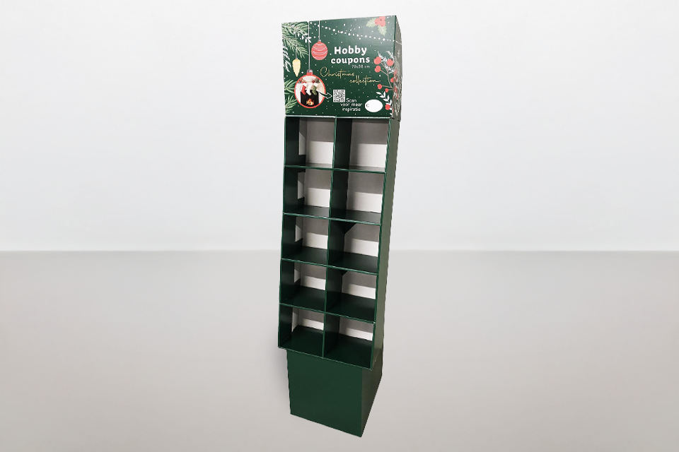 Standaard kartonnen vloerdisplay voor de feestdagen Standaard kartonnen vloerdisplay voor de feestdagen