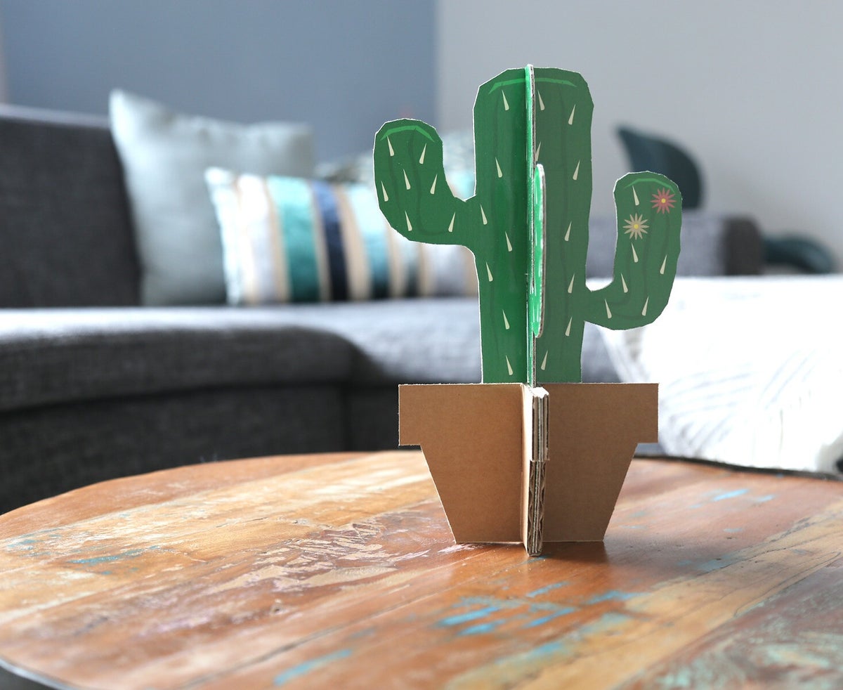 Kaktus, Blumen aus Pappe, Kaktus aus Pappe, Papp-Kaktus, Pappblume, werbematerial, werbegeschenke