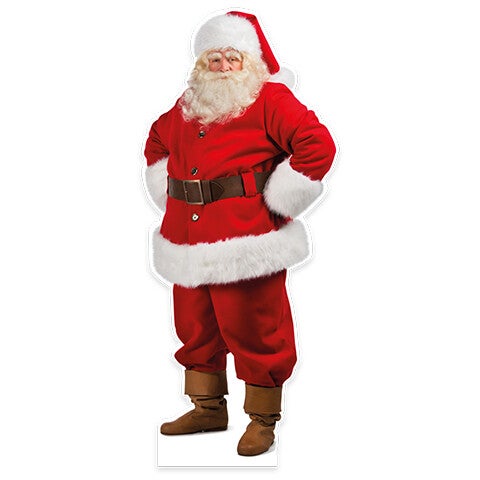 Lebensgroße Pappfigur Weihnachtsmann | 174 cm hoch