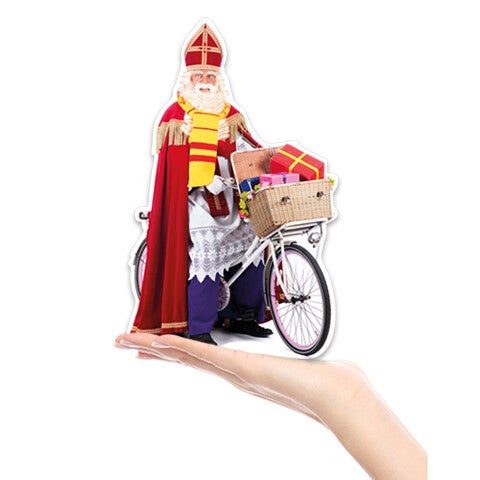 Minifigur fahrradfahrender Nikolaus