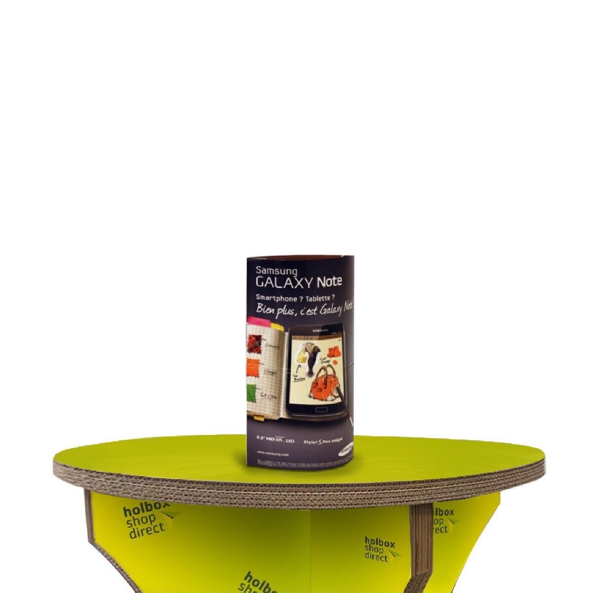 Tischaufsteller, Thekenaufsteller, Mini-Ellipse, Mini-Ellipsenaufsteller, Totem, Lama, Minisäule, Minisäule aus Pappe, Tischsäule, Ellipse, Miniellipse