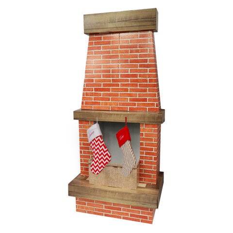 Kamin aus Pappe | 180 cm hoch