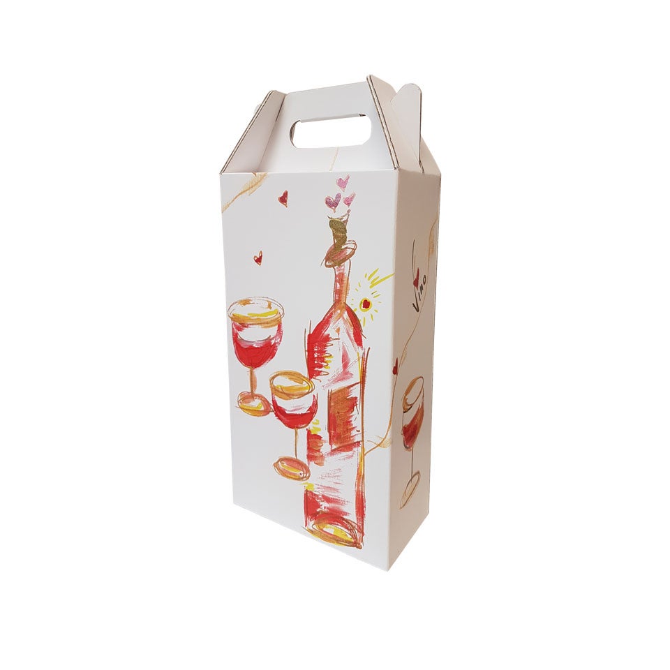 Geschenkverpackung für Flaschen - doppelt