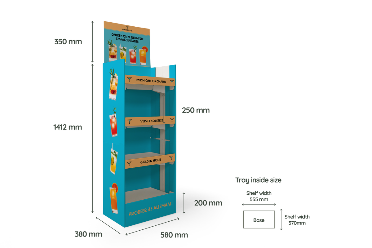 Foldable Shop Regaldisplay | bis zu 25 kg pro Ablage Foldable Shop Regaldisplay | bis zu 25 kg pro Ablage