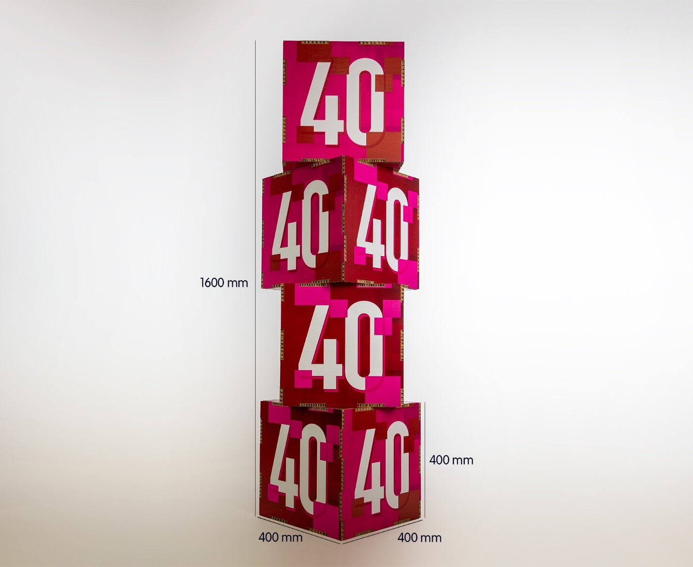 Stapelwürfel Reboard Karton | 4er Set | 40cm Stapelwürfel Reboard Karton | 4er Set | 40cm