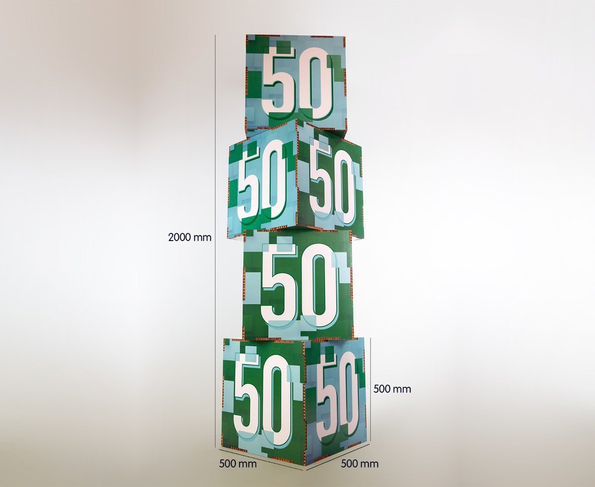 Stapelwürfel Reboard Karton | 4er Set | 50cm Stapelwürfel Reboard Karton | 4er Set | 50cm